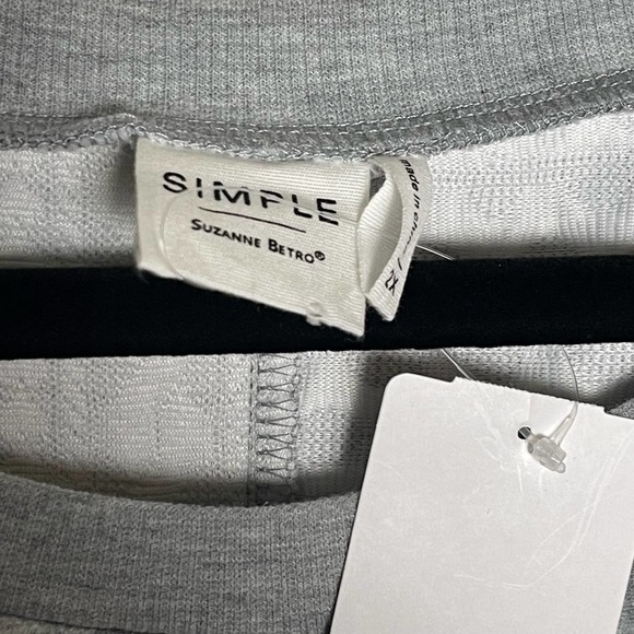 NWT Simple By Suzanne Betro Heather Gray Cable Knit Sweatshirt 2XL - Picture 10 of 14
